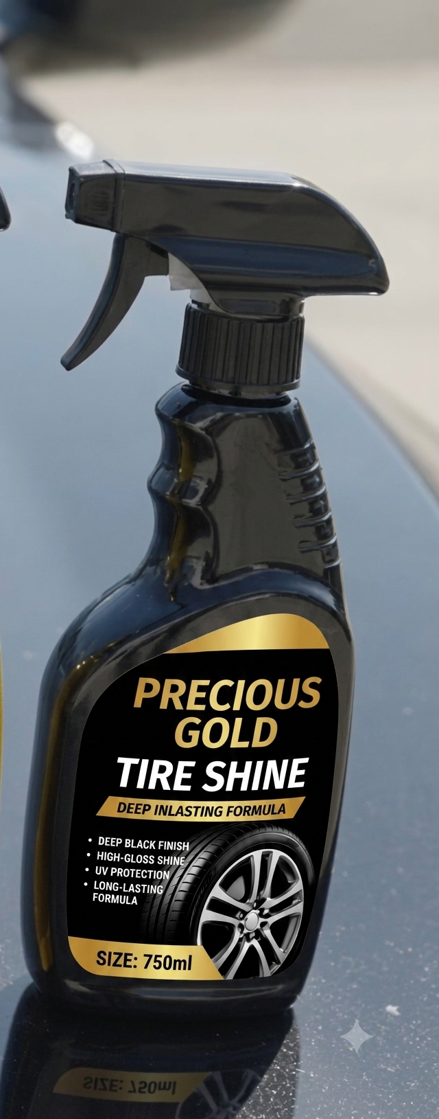 Precious Gold Dashboard and Tire Shine